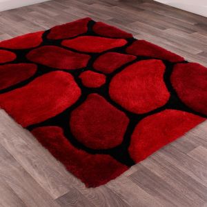 Stepping Stones Rugs in Red