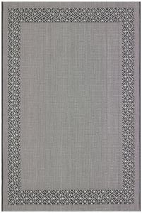 Terrazzo TRZ01 Black Bordered Rug By Concept Looms