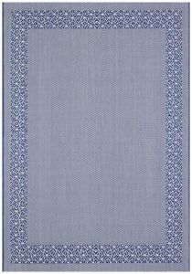 Terrazzo TRZ01 Navy Bordered Rug By Concept Looms