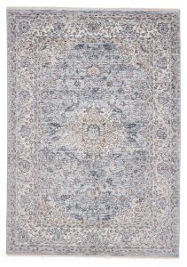 Think Rugs Vintage 35013 Blue Abstract Bordered Traditional Runner