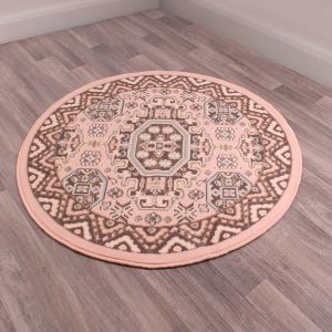 Kayo Circular Rugs in Rose by Rugstyle