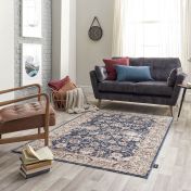 Alhambra Traditional Rugs 6549A in Light and Dark Blue