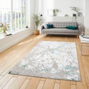 Think Rugs Apollo 2677 Grey Green Abstract Rug