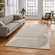 Think Rugs Apollo 2683 Grey Gold Abstract Rug