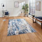 Think Rugs Apollo GR580 Grey Navy Abstract Rug