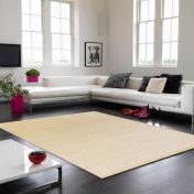Modern Plain Kingsley Rug with Carved Design in Snow