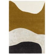 Asiatic Matrix MAX104 Signature Ochre Abstract Hand Tufted Wool Rug