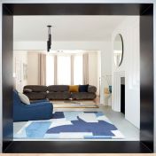 Asiatic Romy 11 Elements Blue Modern Abstract Hand Tufted PET Rug 
