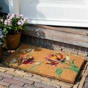 Laura Ashley Be Welcome Gosford 581310 Cranberry Outdoor Doormat 
