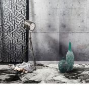 Blaze BLZ03 Abstract Marble Rugs in Silver Grey