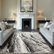 Blaze BLZ05 Abstract Marble Rugs in Silver Grey