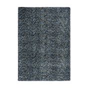 Brink & Campman Pop Art 066908 Blue Plain Shaggy Luxurious Wool Rug 