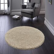 Buddy Washable Round Circle Rugs in Stone