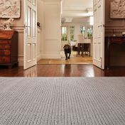Cable Chunky Knitted Wool Rugs in Warm Grey