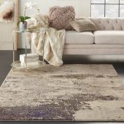 Celestial Modern Abstract Rugs CES02 in Ivory Grey by Nourison