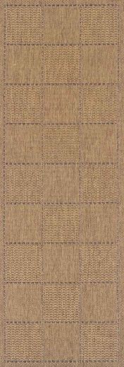 Checked Flatweave Runner Rugs in Natural