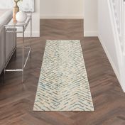 Colorado CLR02 Ivory Green Wool Runner by Nourison