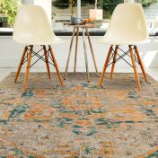 Colores Cloud Arabesque Abstract Rugs in CO02 Yellow Multi