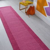 Colours Pink Plain Wool Runner by Oriental Weavers