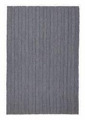 Cotswold Natural COTW02 Wool Herringbone Rugs in Navy Blue