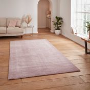 Cove Rose Plain Shaggy Rug by Think Rugs