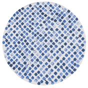 Craft Cobblestone Amparo Blues 9348 Abstract Circle Rug by Louis De Poortere