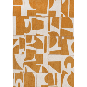 Craft Papercut Curry 9367 Yellow Abstract Rug by Louis De Poortere