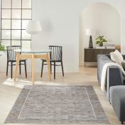 Desire DSR02 Charcoal Grey Bordered Rug By Nourison