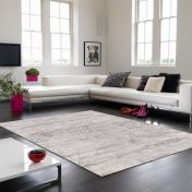 Dolce Plain Viscose Rugs in Silver Grey