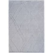Dune 014-0005 2181 Carved Textured Grey Shaggy Rug by Mastercraft