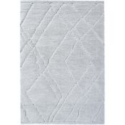 Dune 014-0005 5181 Carved Textured Grey Shaggy Rug by Mastercraft