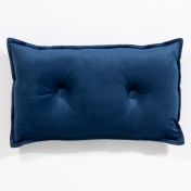 Exmoor Rectangular 2 Buttons Velvet Navy Cushion By Esselle