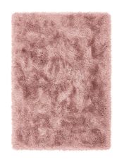 Extravagance Shaggy Modern Plain Rugs in Rose Pink