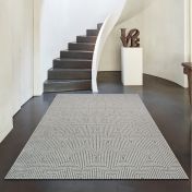 Geometric Modern Textured Rugs in 410009 7121 Taupe