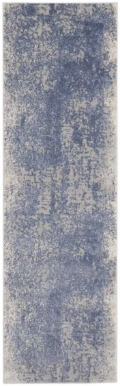 KI50 Grand Expressions GNE01 Runner Rugs by Kathy Ireland in Ivory Navy