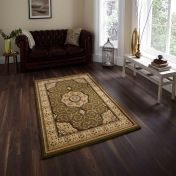 Heritage 4400 Traditional Medallion Rugs in Green