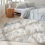 Calvin Klein Infinity IFN04 Ivory Grey Blue Abstract Rug