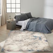 Calvin Klein Infinity IFN05 Ivory Grey Blue Abstract Rug