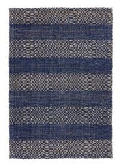 Ives Modern Chevron Striped Rugs in Blue