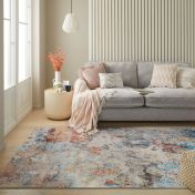 Lux Washable LUX01 Light Multicolour Abstract Rug By Concept Looms