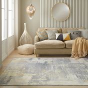 Lux Washable LUX02 Light Grey Abstract Rug By Concept Looms