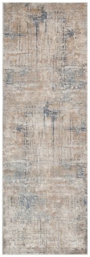 Luzon Abstract Runner Rug By Concept Loom LUZ802 in Taupe Blue