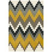 Matrix Cuzzo Geometric Wool Rugs in MAX69 Mustard Yellow