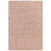 Maze Modern Classic Hand Tufted Wool Rugs in Blush Pink