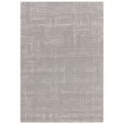Maze Modern Classic Hand Tufted Wool Rugs in Silver Grey