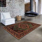Royal Kashqai Traditional Wool Rugs 4354 401 in Green