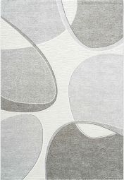 Milano 46004 6171 Abstract Orb Rugs in Taupe Grey