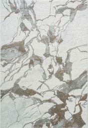 Milano 46014 6111 Abstract Marble Rugs in Grey