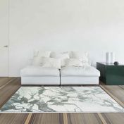 Milano 46014 6141 Abstract Marble Rugs in Grey