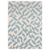 Muse MU03 Geometric Abstract Woven Rugs in Blue